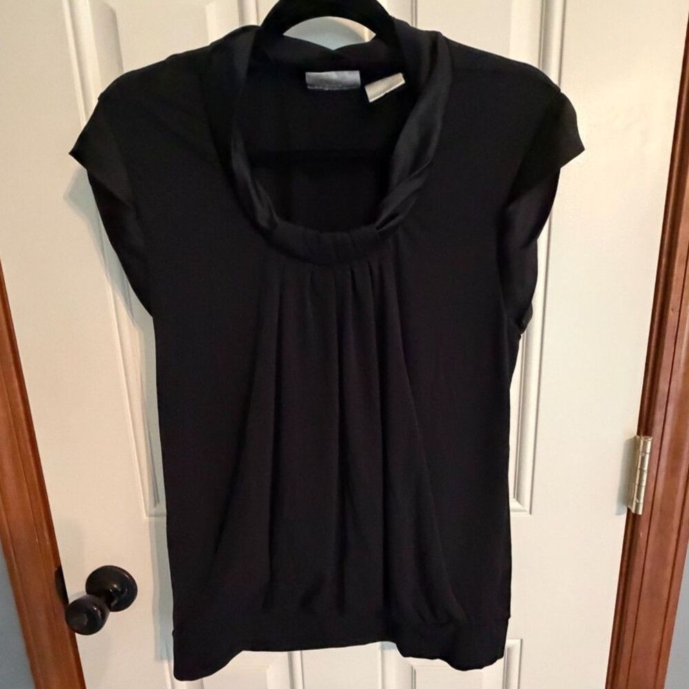 Worthington stretch black blouse size M